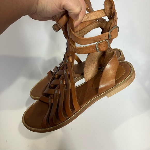 Vanity genuine leather gladiator sandals made in Italy women’s size 36 festival - Picture 4 of 8